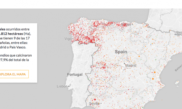 La Fundación CIVIO publica el mapa de los incendios forestales